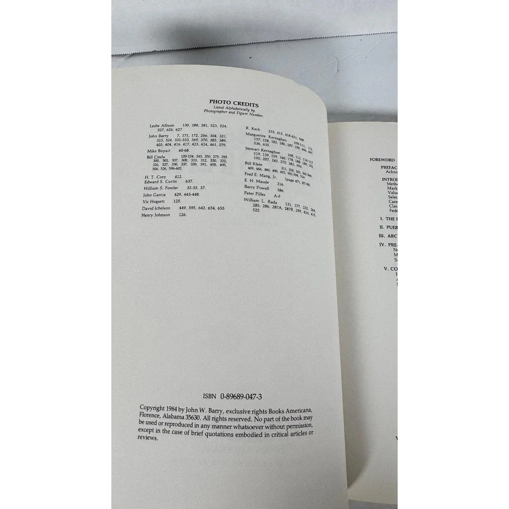 American Indian Pottery John W. Barry 1984 2nd Ed Identification Value Guide